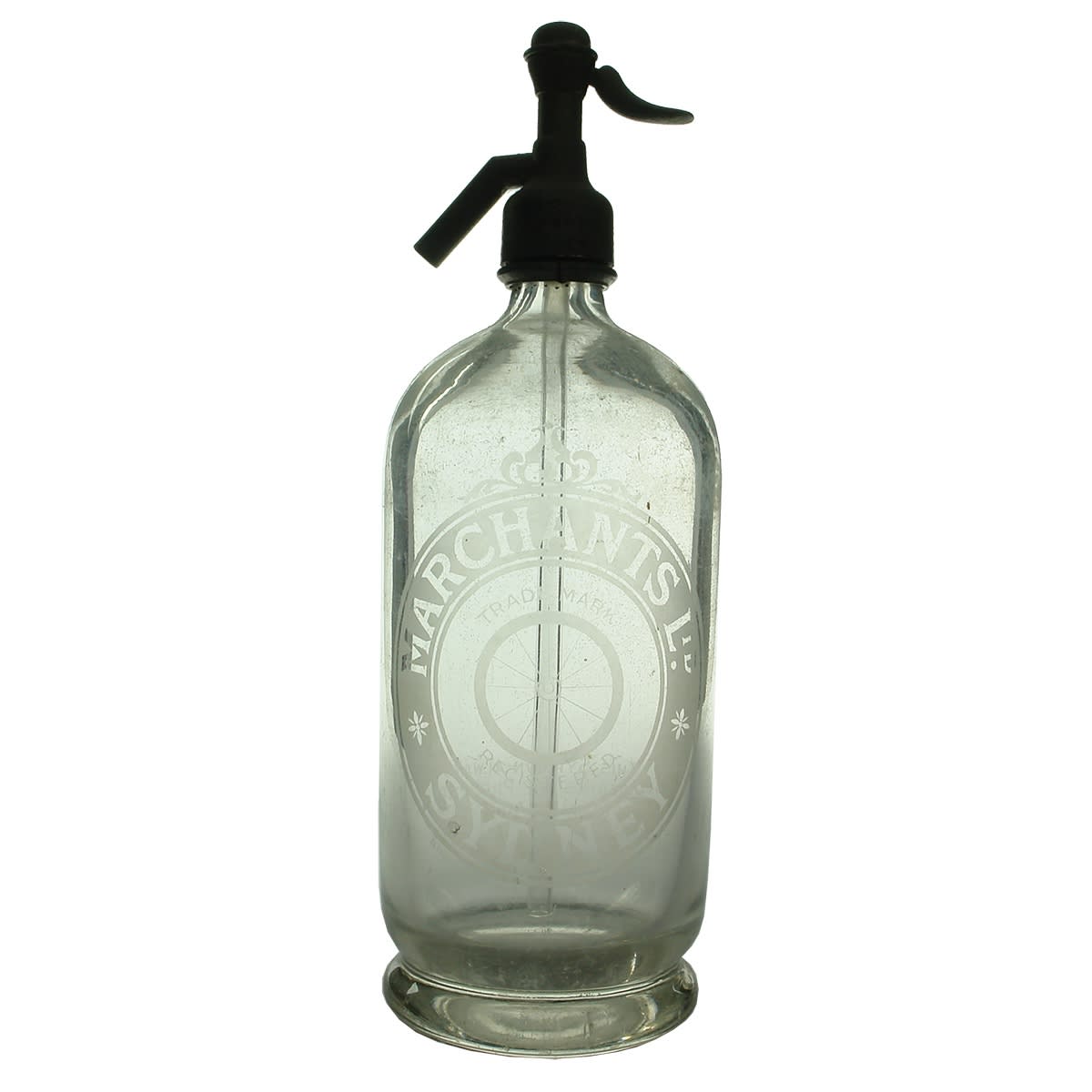 Syphon. Marchants Ltd, Sydney. Clear. 40 oz. (New South Wales)