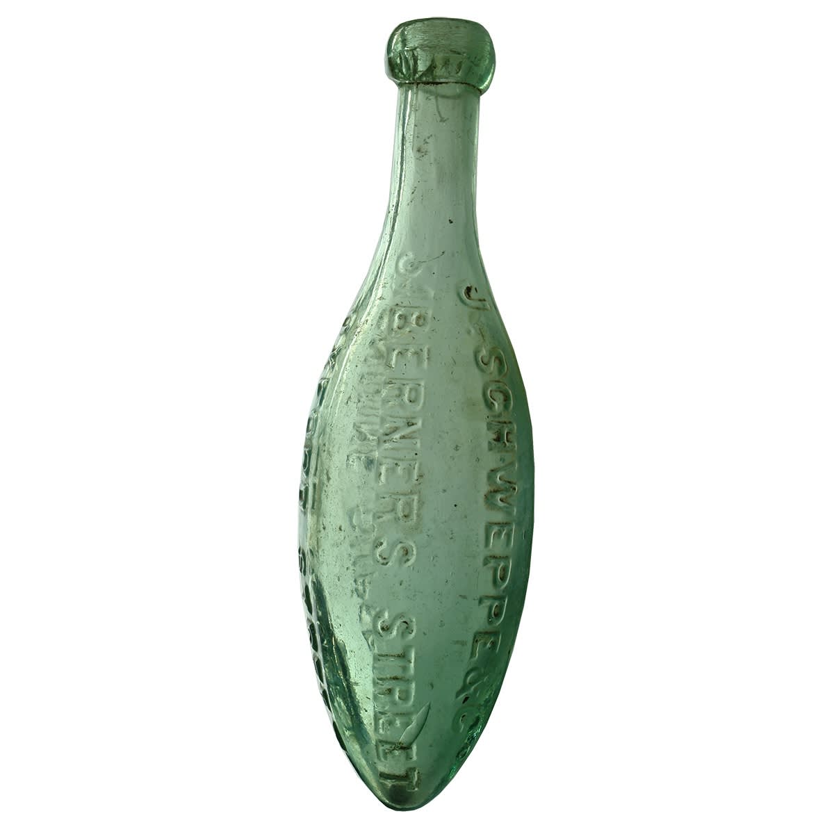 Torpedo. J. Schweppe & Co, 51 Berners Street, Oxford Street. Aqua. 10 oz. (United Kingdom)