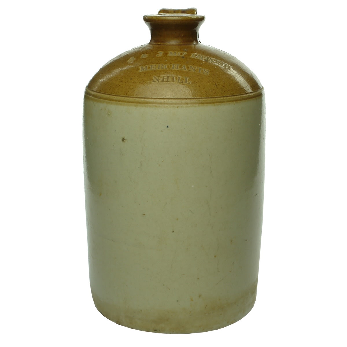 Demijohn. A & J McIntosh, Merchants, Nhill. 1 Gallon. (Victoria)