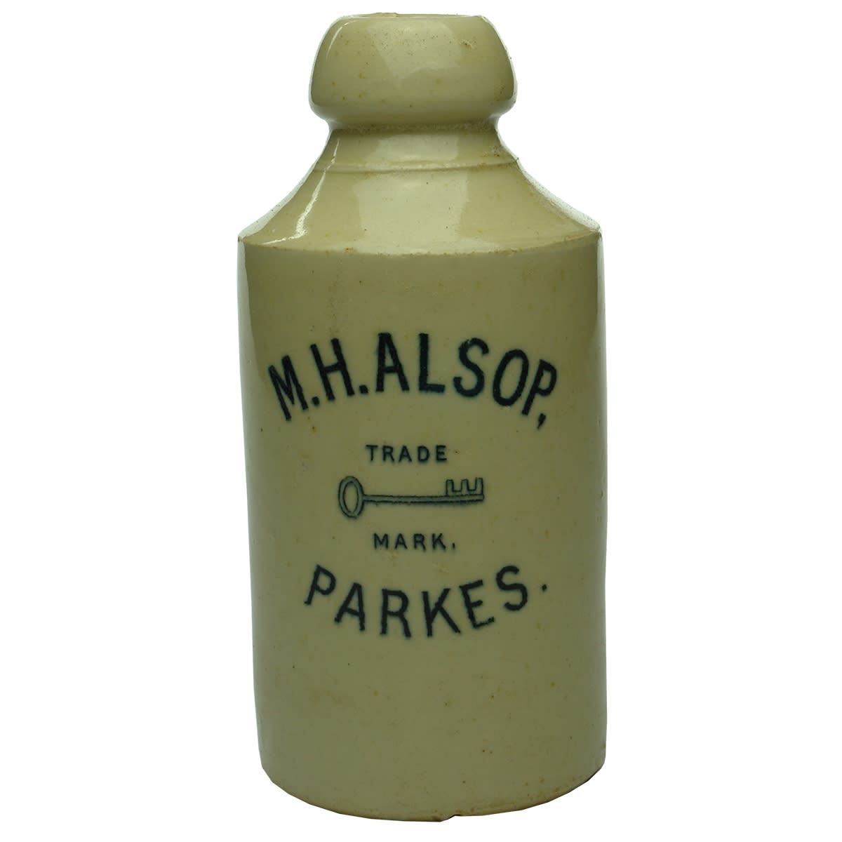 Ginger Beer. M. H. Alsop, Parkes. Dump. All White. (New South Wales)