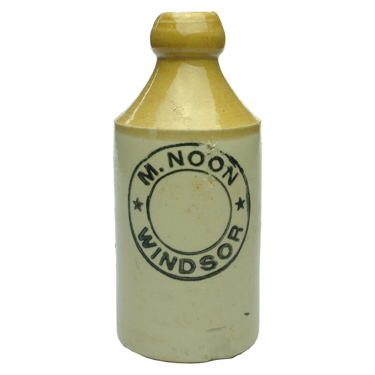Ginger Beer. M. Noon, Windsor. Cork Stopper. Dump. Tan Top. (New South Wales)