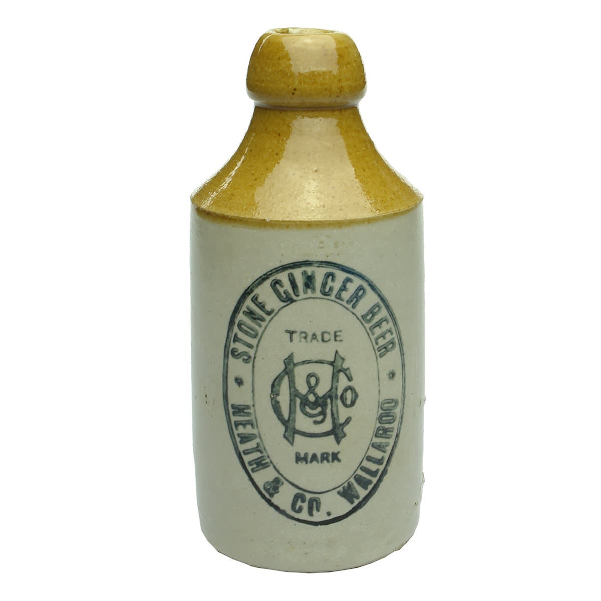 Ginger Beer. Heath & Co., Wallaroo. Pinnacle Brand. Tan top. Dump. (South Australia)