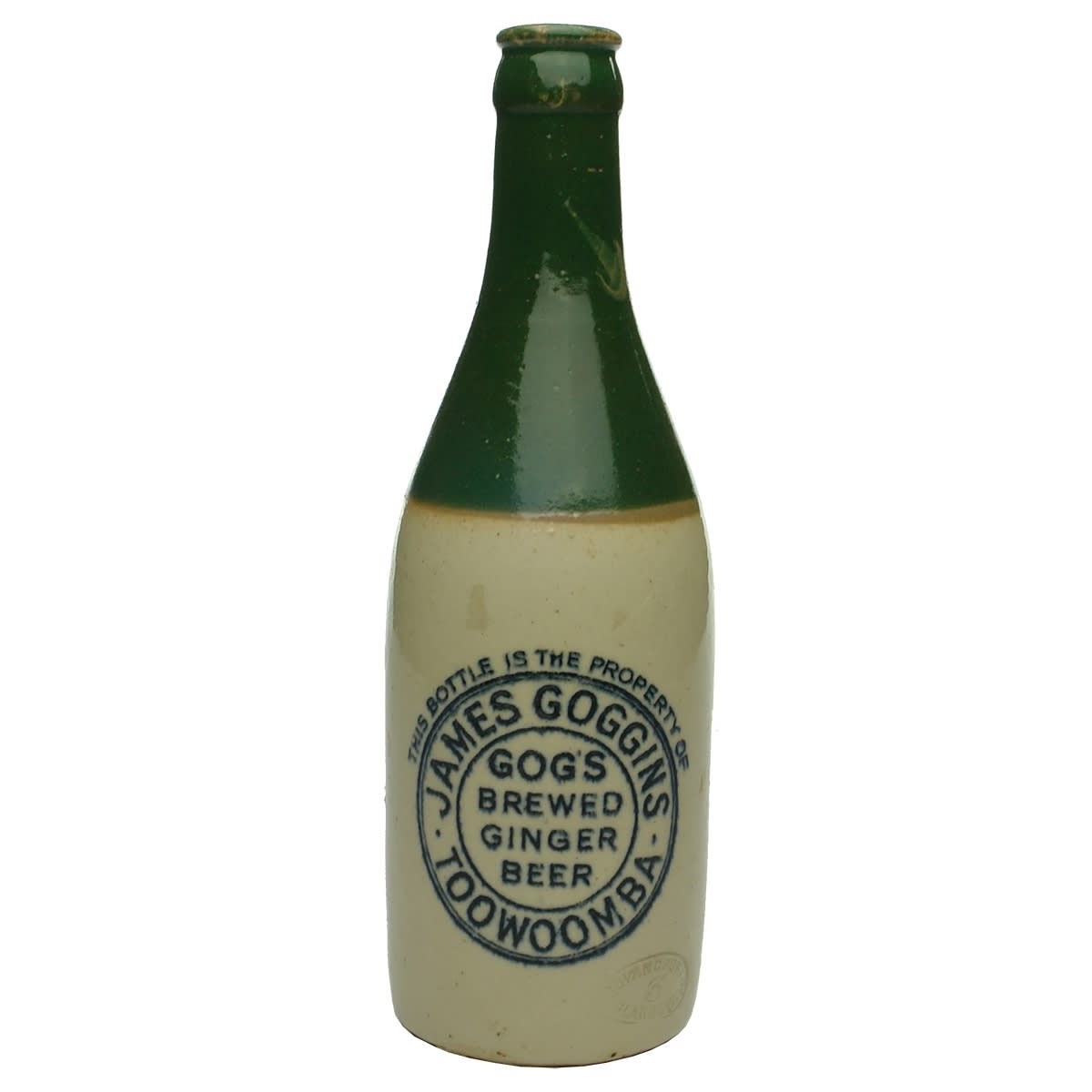 Ginger Beer. James Goggins, Toowoomba. Champagne. Crown Seal. Green Top. (Queensland)