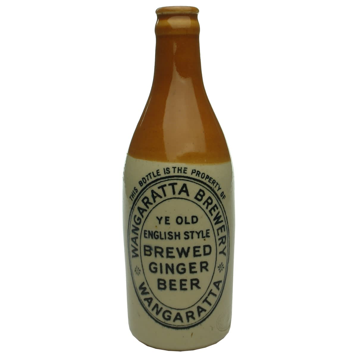 Ginger Beer. Wangaratta Brewery. Champagne. Red Top. Crown Seal. (Victoria)