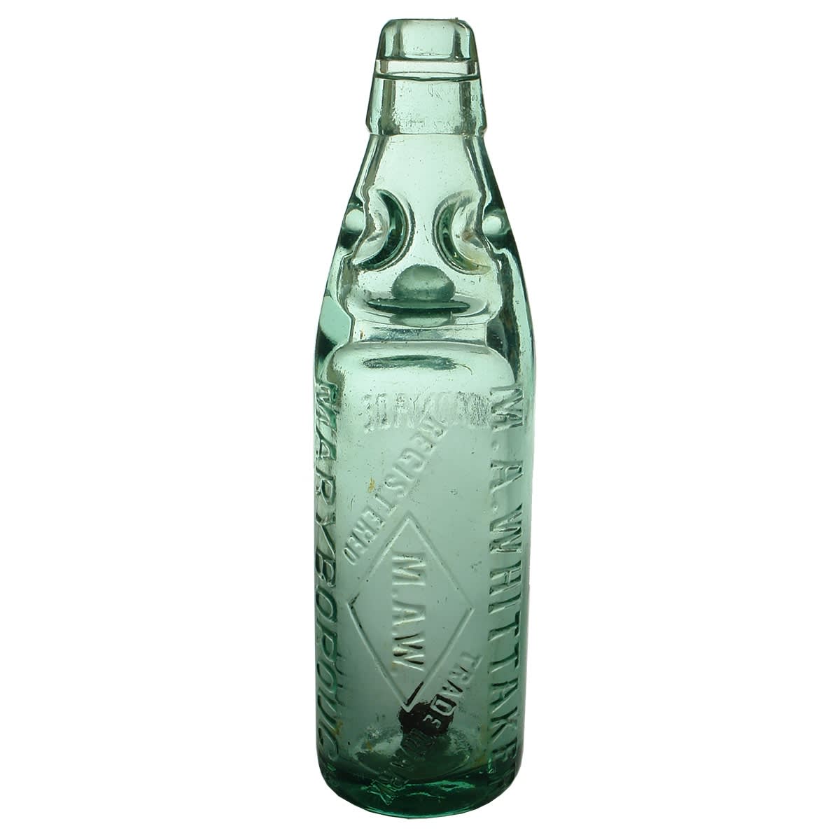 Codd. M. A. Whittaker, Maryborough. Applied Top. Dobson. Aqua. 10 oz. (Victoria)