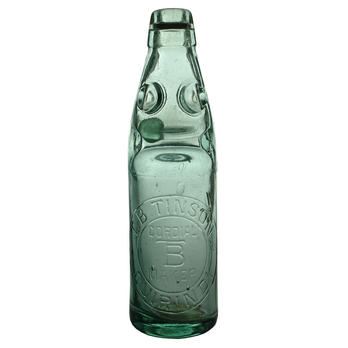 Codd. T. B. Tinson, Quirindi. Dobson. Aqua. 10 oz. (New South Wales)