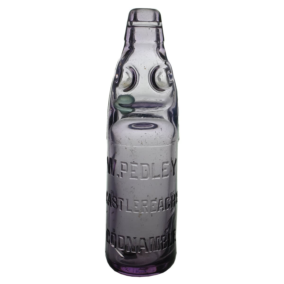 Codd. W. Pedley, Castlereagh St., Coonamble. Amethyst. 10 oz. (New South Wales)