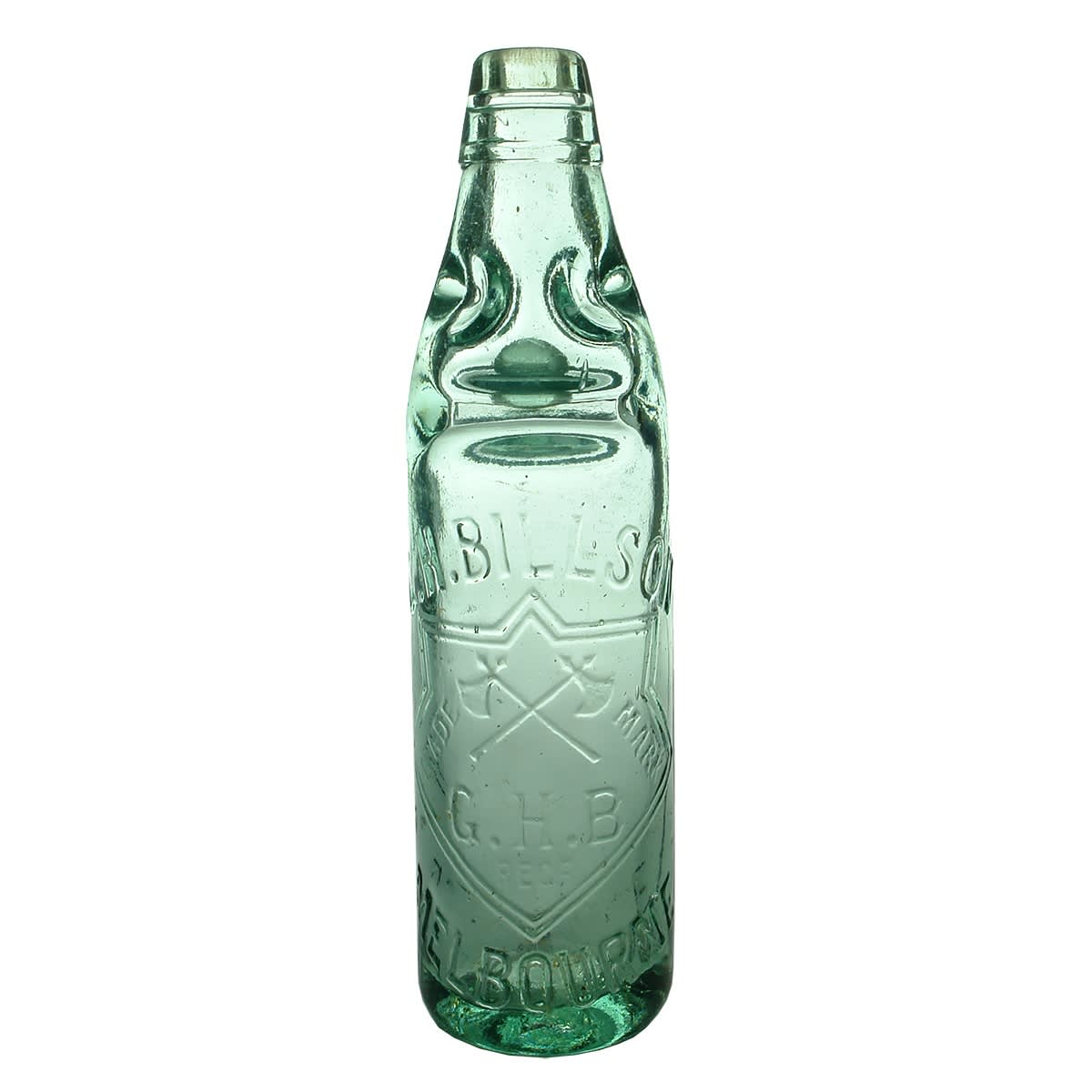 Codd. G. H. Billson, Melbourne. Crossed Hatchets or Axes. Applied top. 1905. (Victoria)