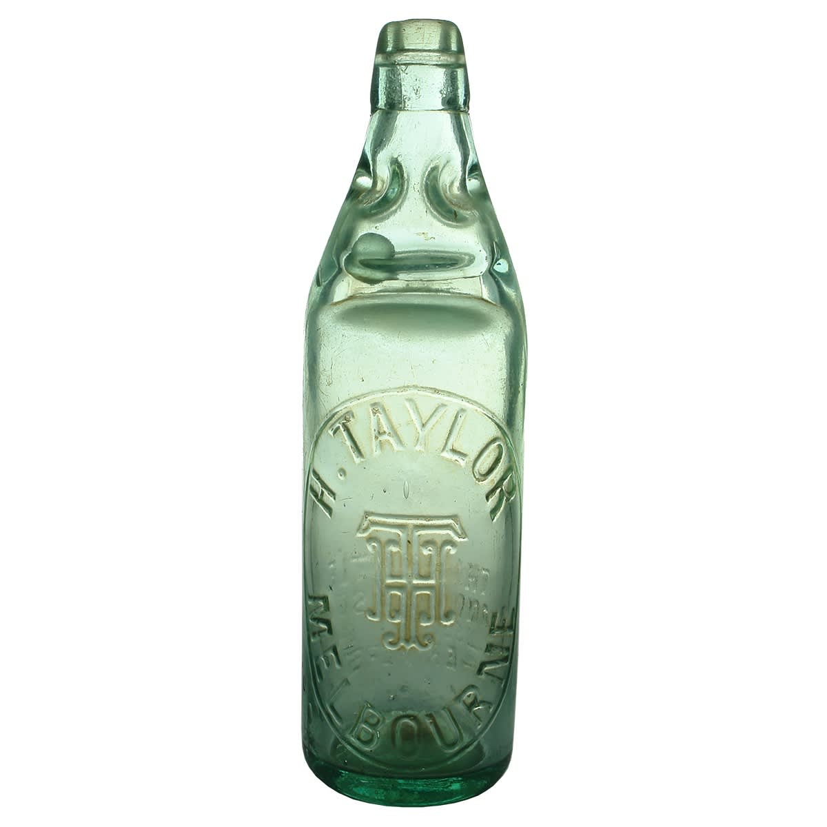 Codd. H. Taylor, Melbourne. Dobson. Aqua. 26 oz. (Victoria)