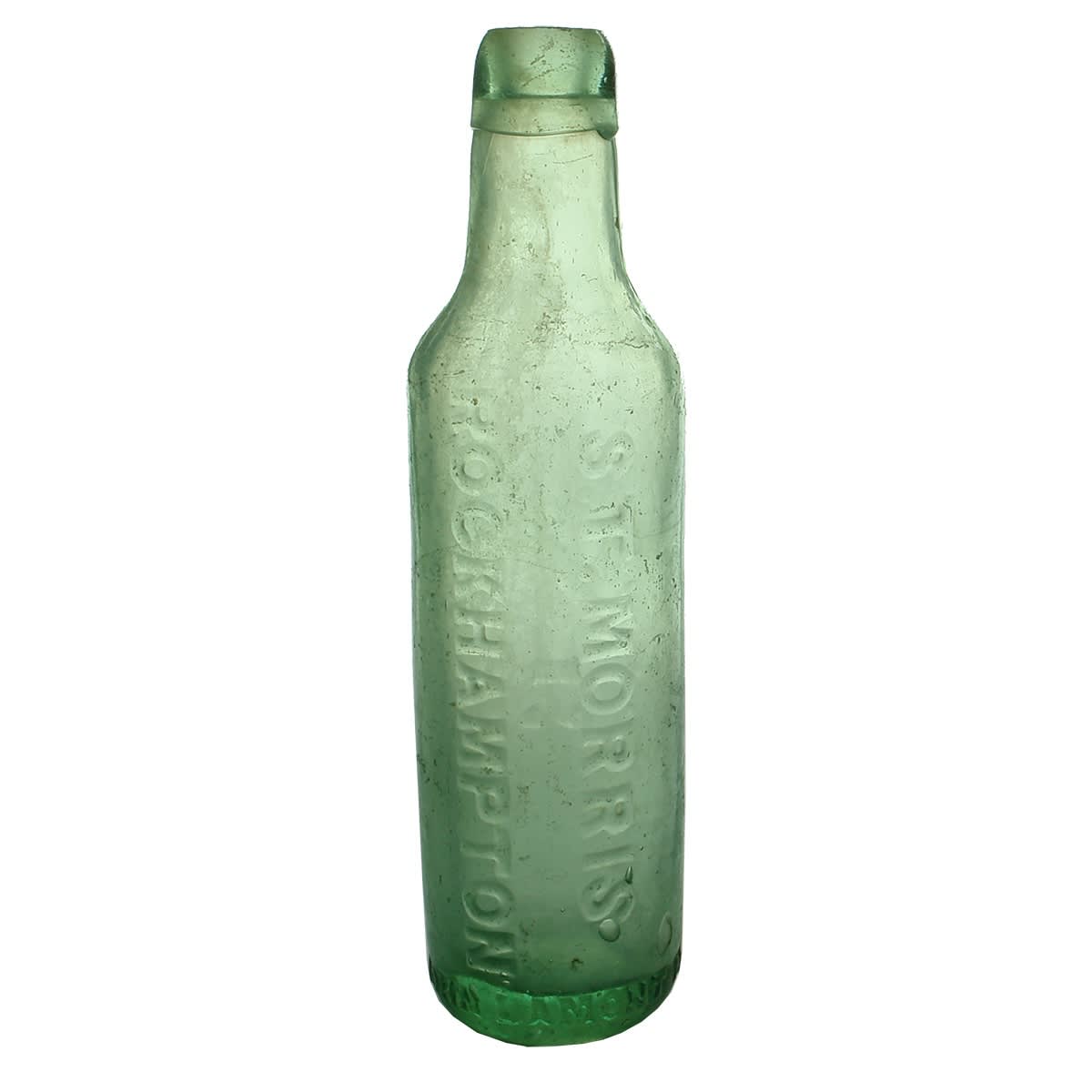 Lamont. S. T. Morris, Rockhampton. Lamonts Patent. Aqua. 10 oz. (Queensland)