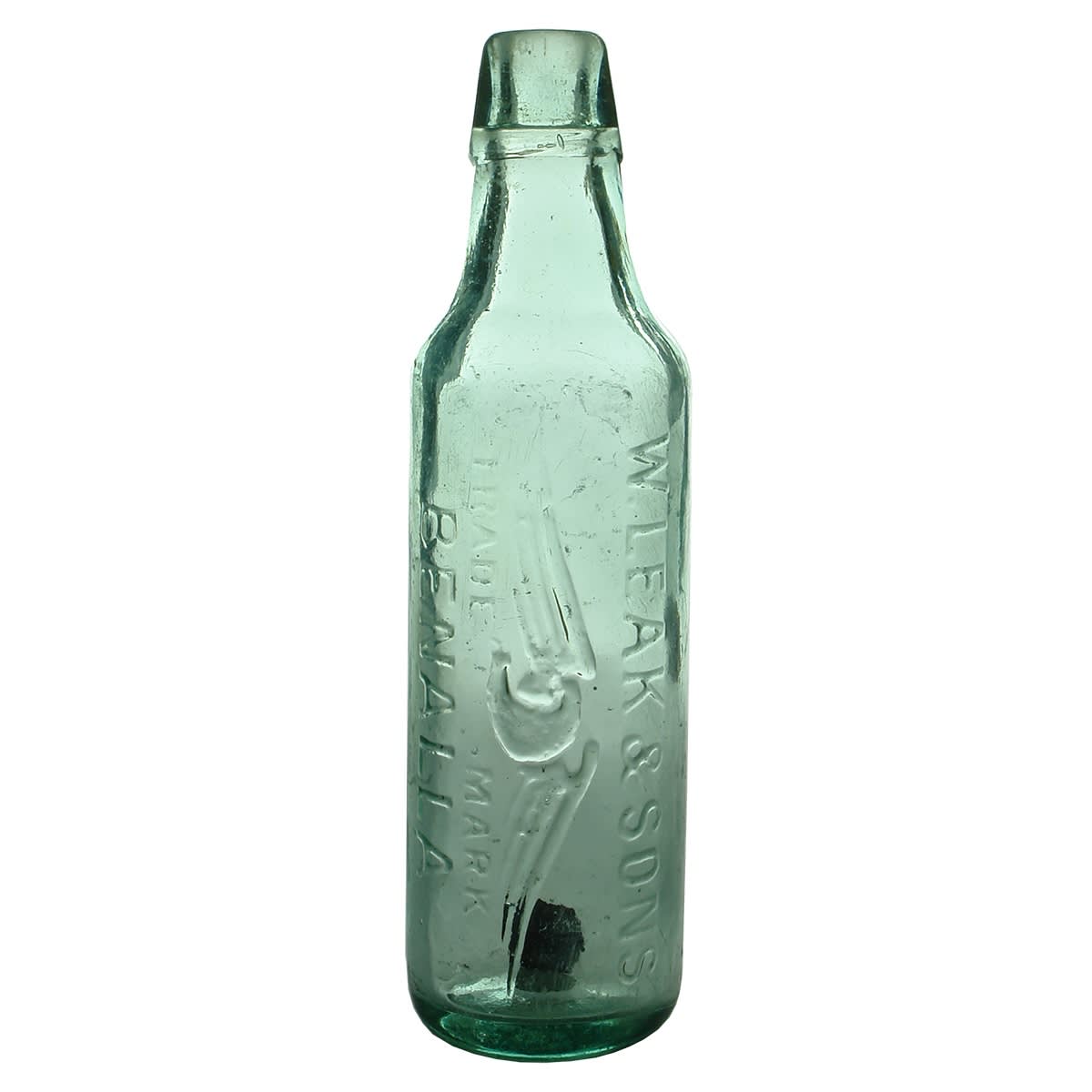 Lamont. W. Leak & Sons, Benalla. Eagle. Aqua. 10 oz. (Victoria)