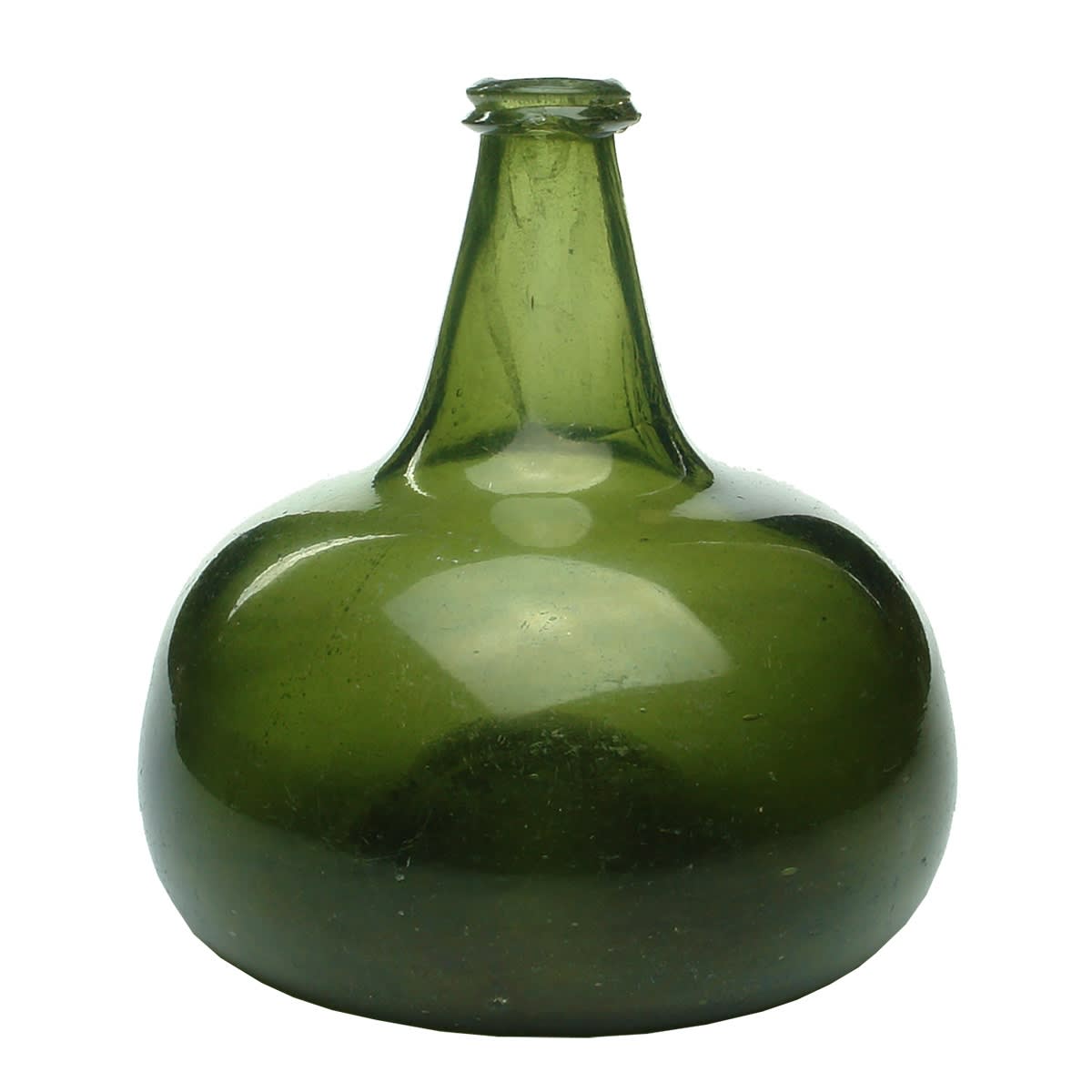 Early Glass. Early Onion Bottle with Short Neck.