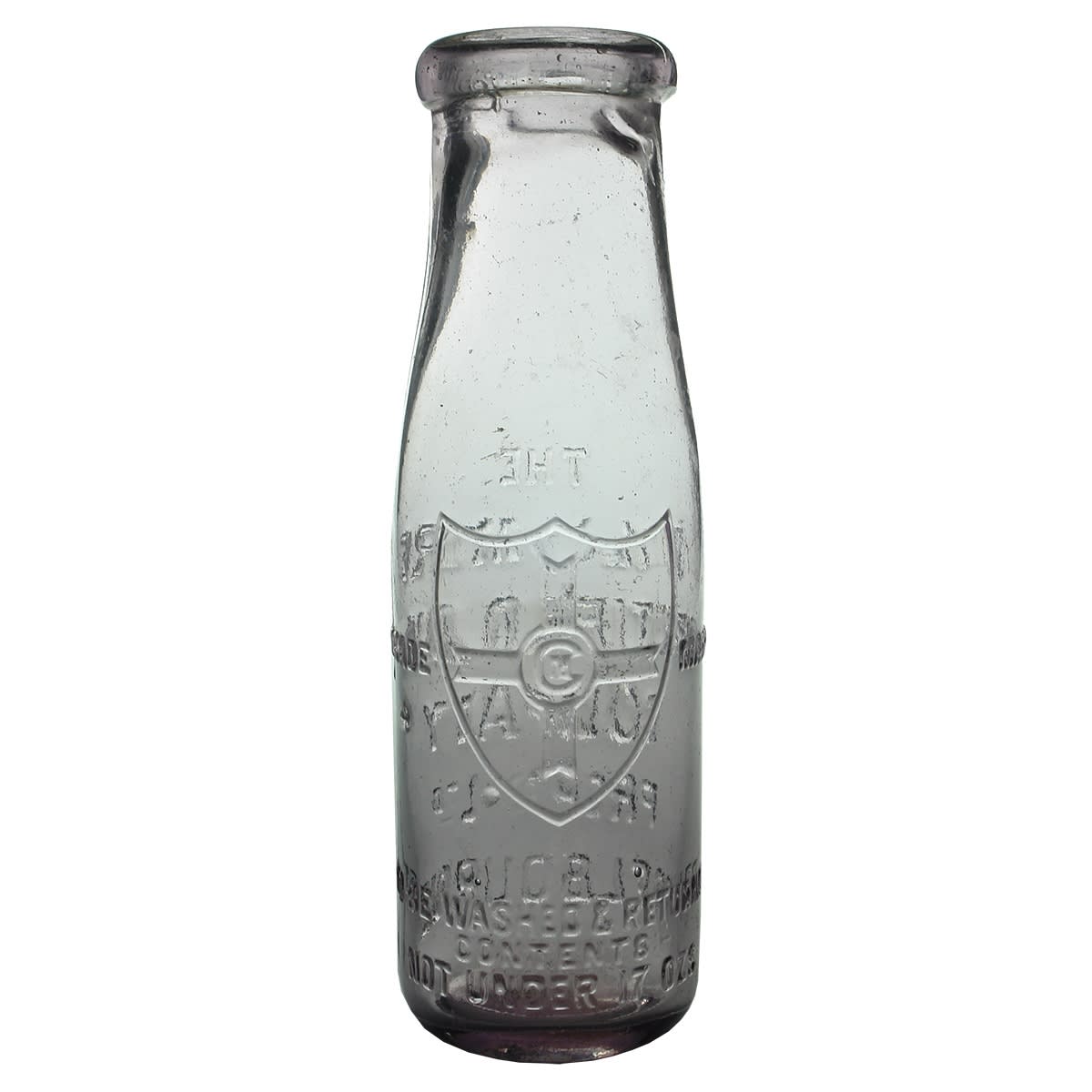 Milk. The Willsmere Certified Milk Company Pty Ltd Melbourne. Amethyst. 17 oz. (Victoria)