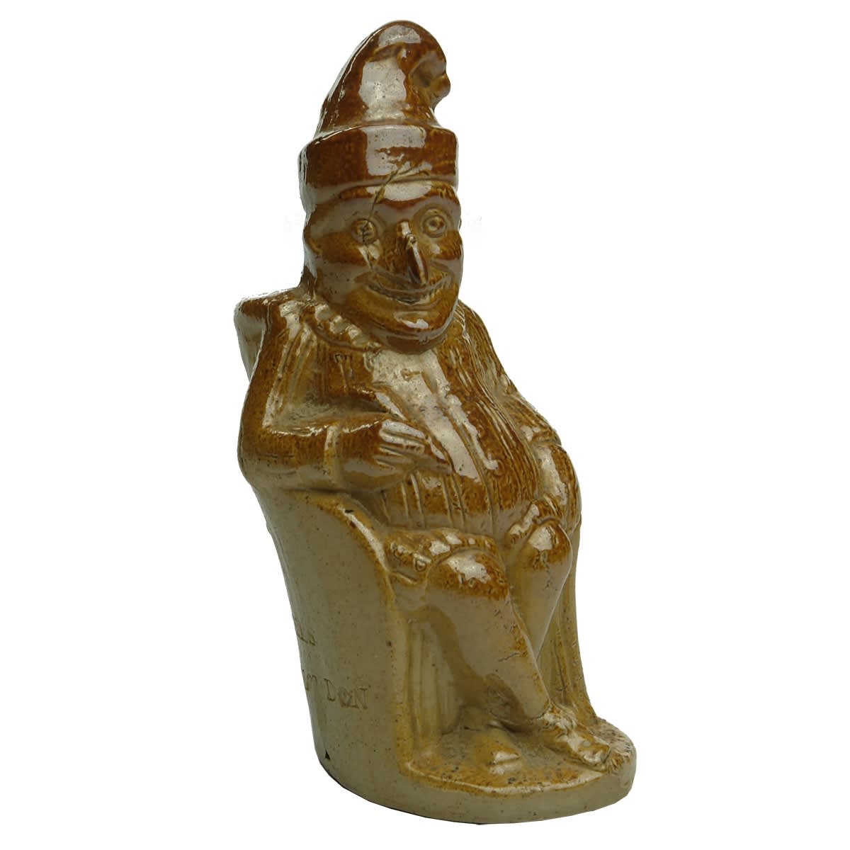 Ink. Gardner's Ink Works, Lower Whitecross St, London. Registered. Mr. Punch Figural. Salt Glaze. (United Kingdom) (Late Kingsley Durdin Collection)