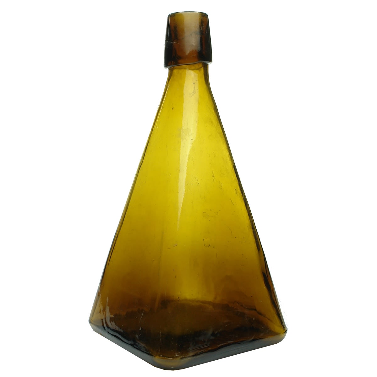 Whiskey. John Somerville & Co Ltd, Leith. Pyramid shape. Amber. 1/6th Gallon. (United Kingdom)