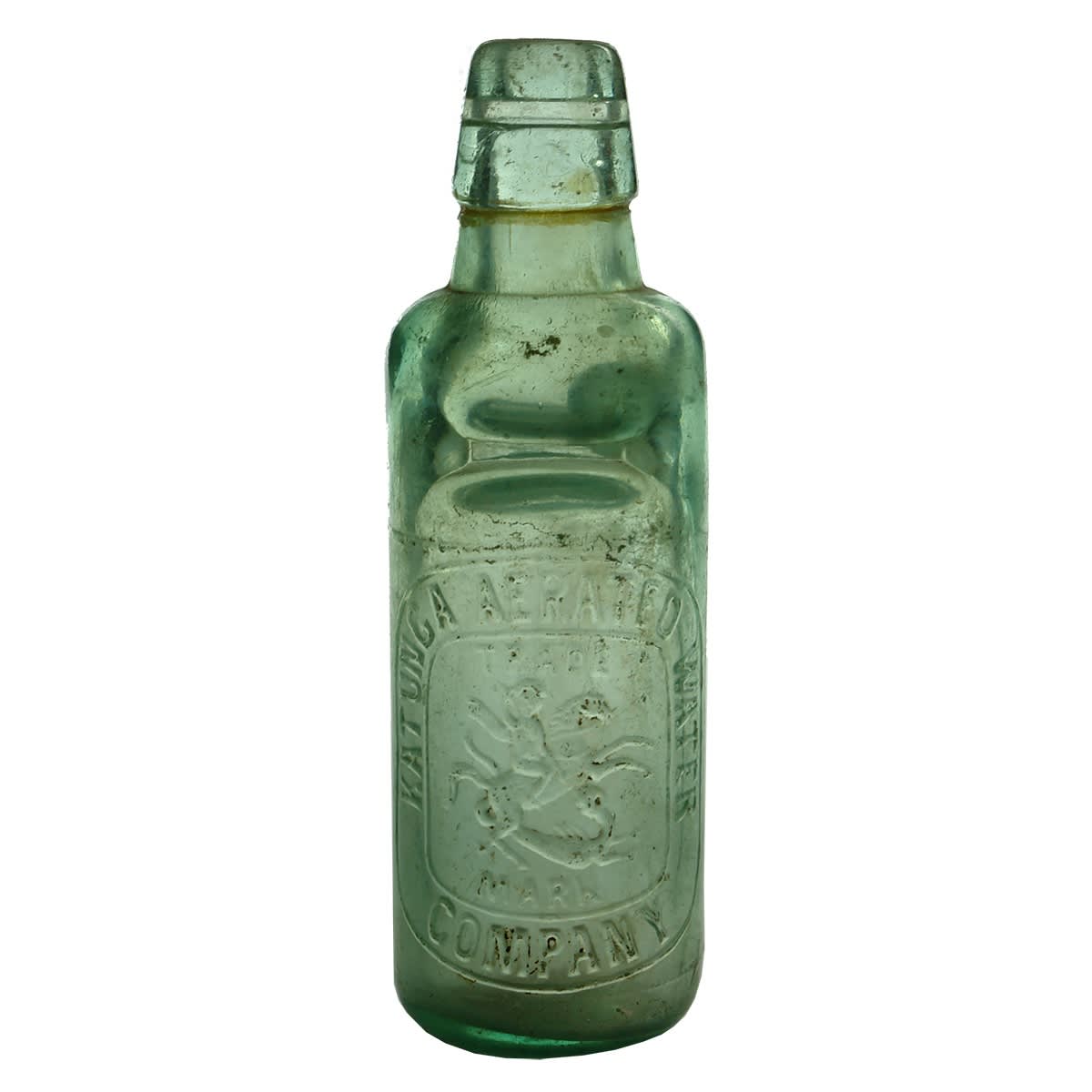 Codd. Katunga Aerated Water Company. All Way Pour. Aqua. 6 oz. (Victoria)