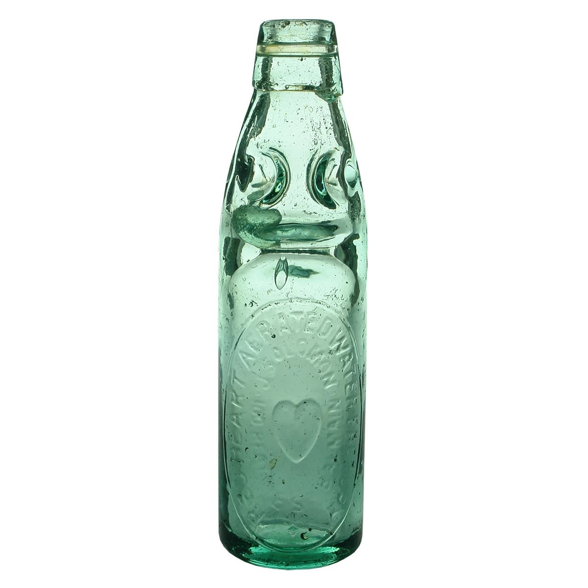 Codd. J. Solomon, Red Heart Aerated Water Factory, Beattie St., Balmain. 6 oz. Dobson. (New South Wales)