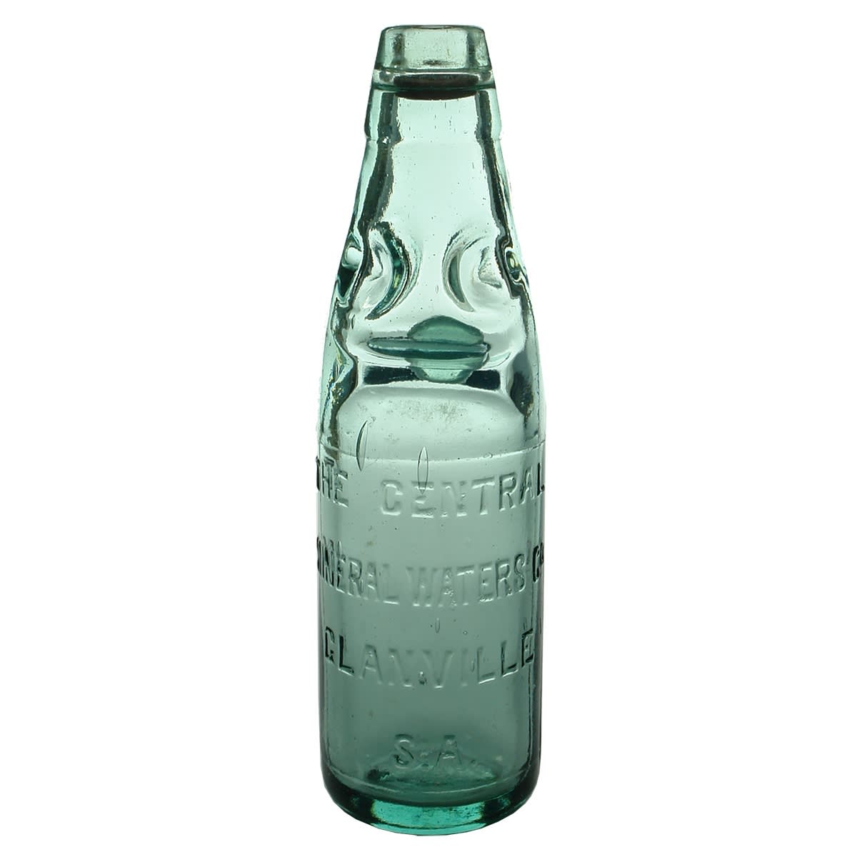 Codd. The Central Mineral Waters Co., Glanville. Dobson. Aqua. 6 oz. (South Australia)