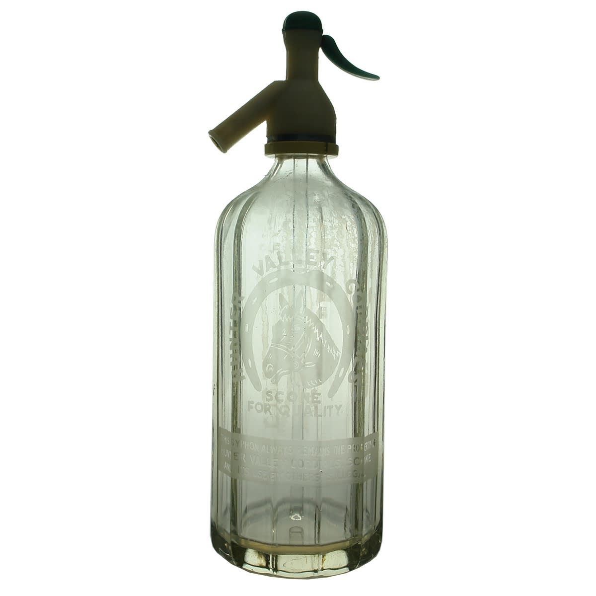 Syphon. Hunter Valley Cordials, Scone. Clear. 30 oz. (New South Wales)