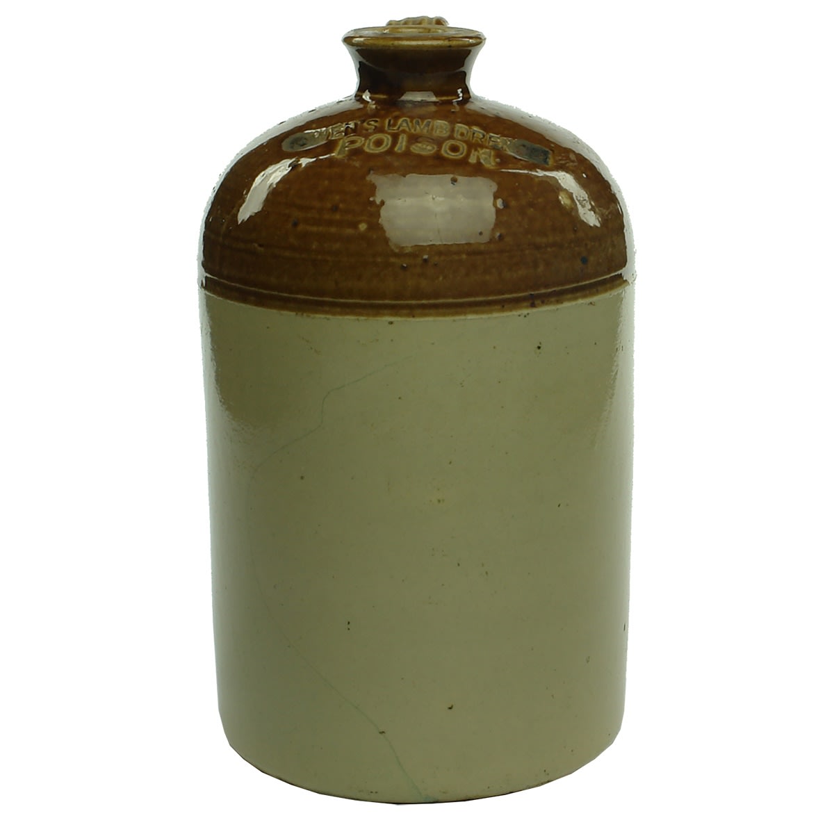 Demijohn. Owen's Lamb Drench. Poison. Impressed. (Geelong, Victoria)