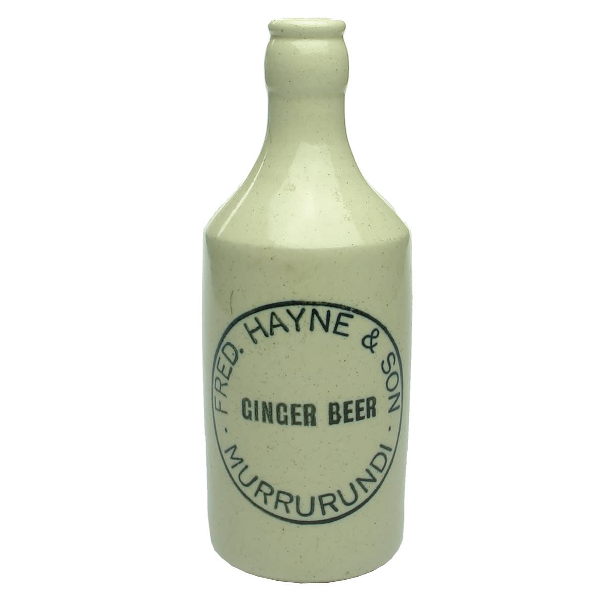 Ginger Beer. Fred Hayne, Murrurundi. Crown Seal. Dump. All White. (New South Wales)