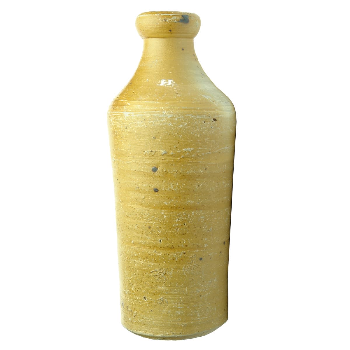 Convict Ginger Beer. Spruce Beer. J.L in shoulder. Jonathon Leak. Orange/Tan with Grey. 10 oz. (Sydney, New South Wales)