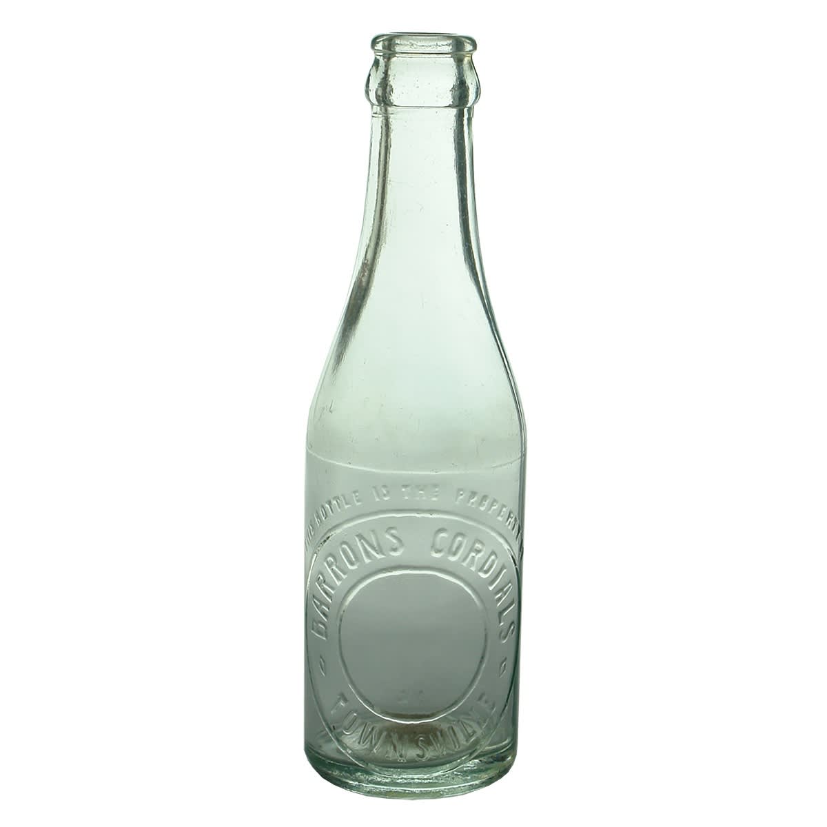 Crown Seal. Barrons Cordials, Townsville. Pale Aqua. 6 oz. (Queensland)