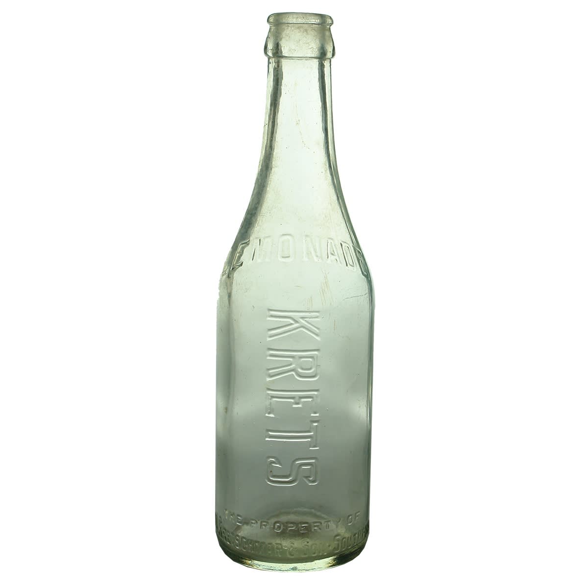 Crown Seal. Krets. J. A. Kretschmar & Son, Southport. Lemonade. 10 oz. (Queensland)