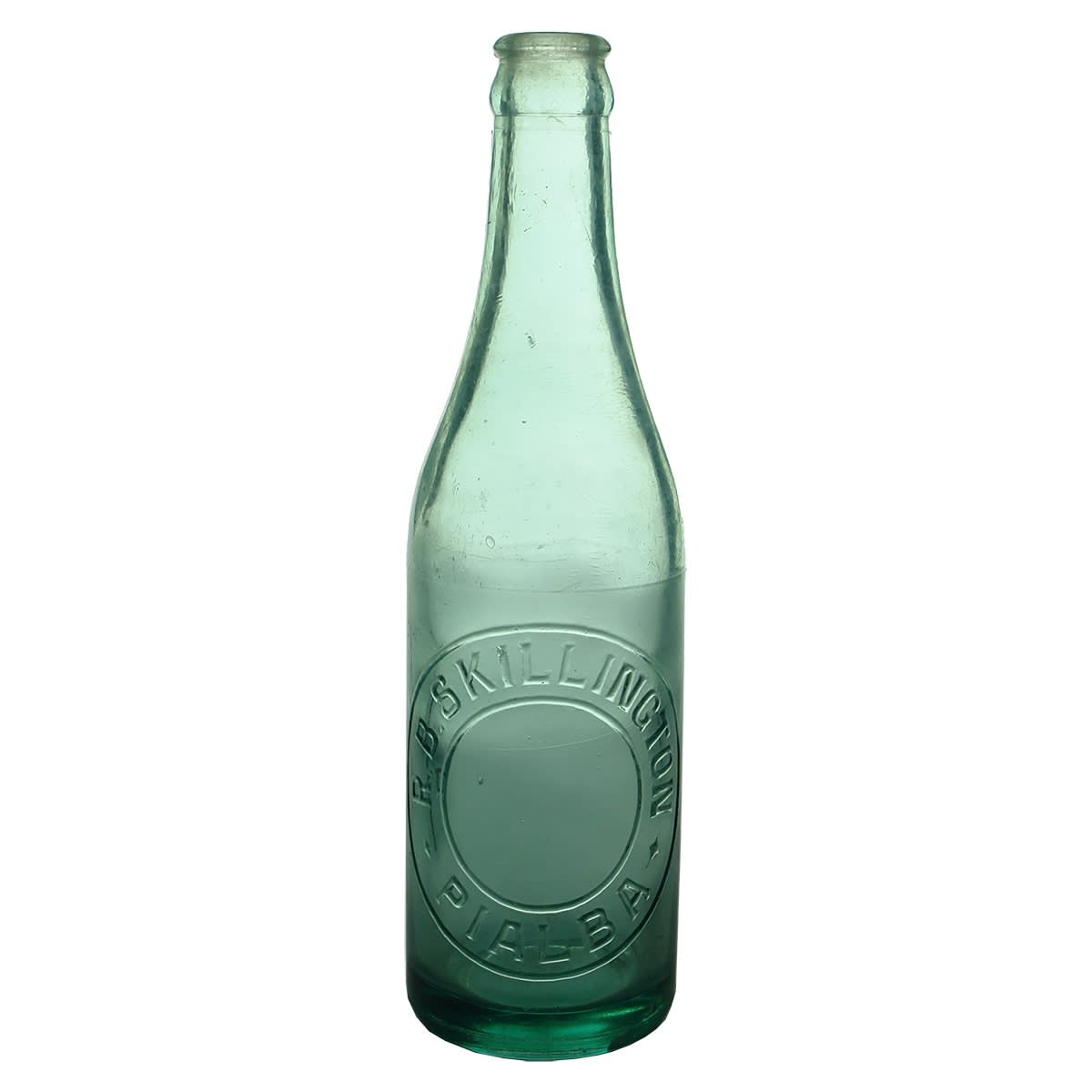 Crown Seal. R. B. Skillington, Pialba. Aqua. 10 oz. Earlier thick base. (Queensland)