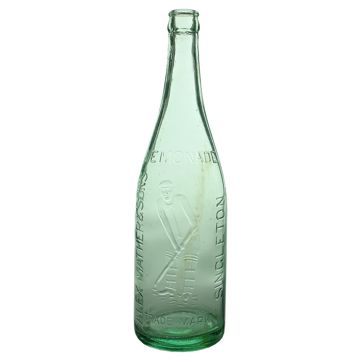 Crown Seal. Alex Mather & Sons, Singleton. Aqua. 26 oz. (New South Wales)