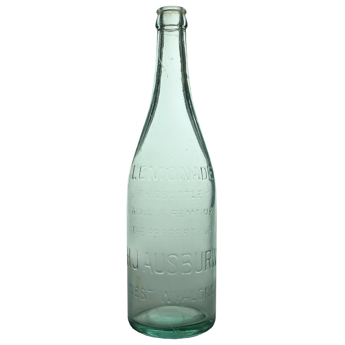 Crown Seal. H. J. Ausburn, West Wyalong. Aqua. 26 oz. (New South Wales)