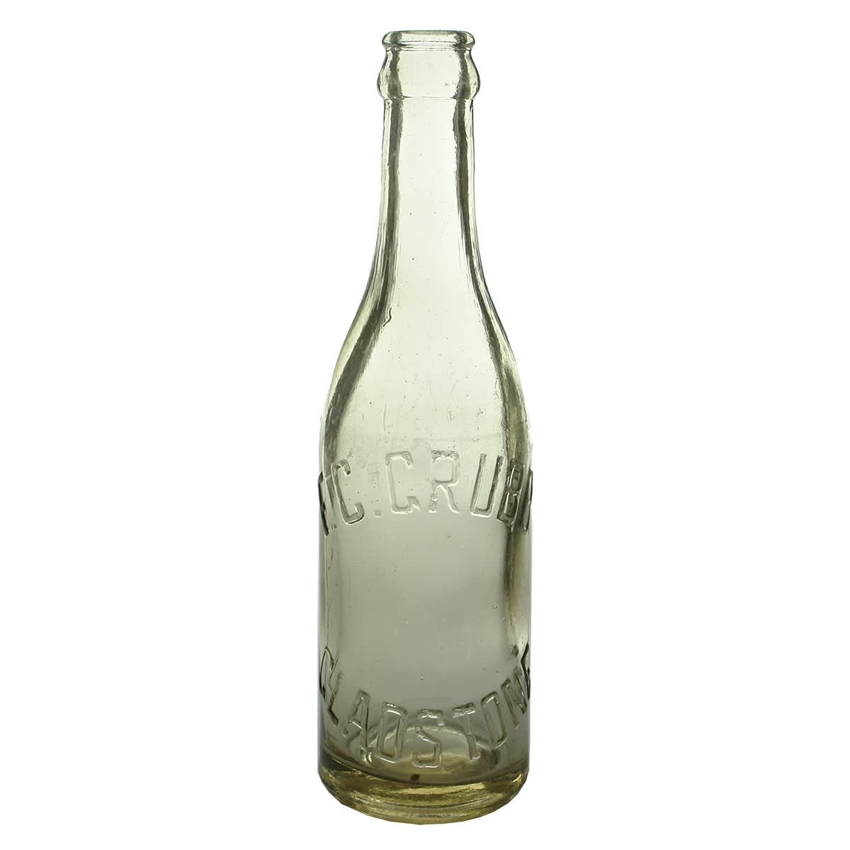 Crown Seal. F. C. Grubb, Gladstone. Clear. 10 oz. (South Australia)