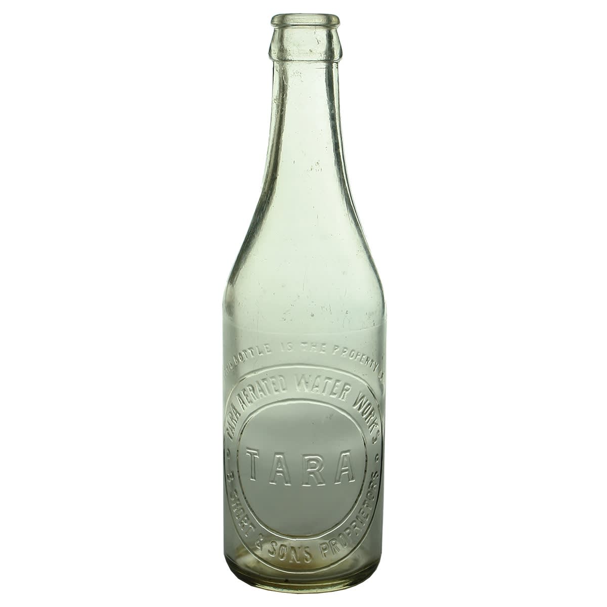 Crown Seal. Tara Aerated Water Works, B. Short & Sons Proprietors. Clear. 10 oz. (Queensland)