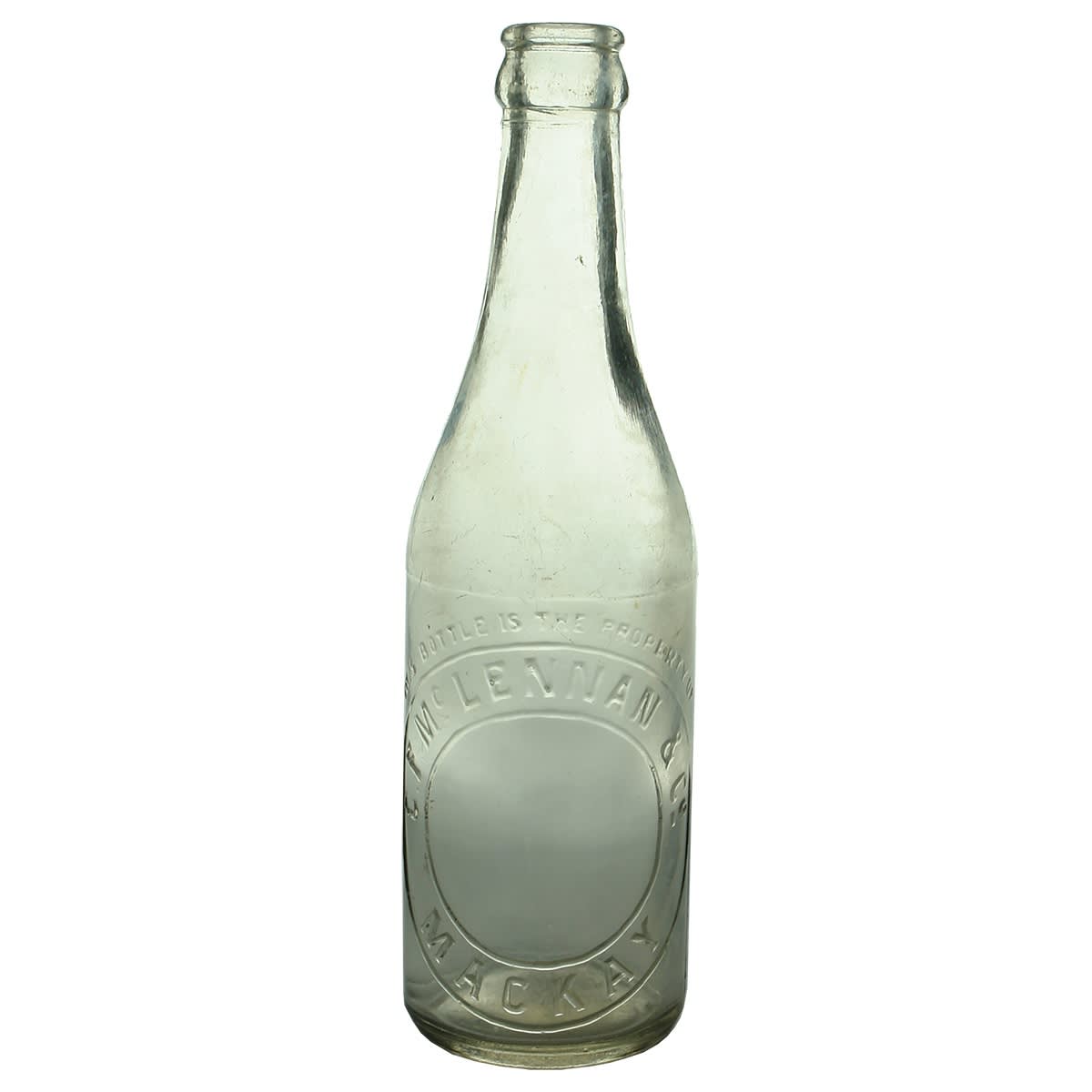 Crown Seal. C. F. McLennan & Co., Mackay. Clear. 10 oz. (Queensland)