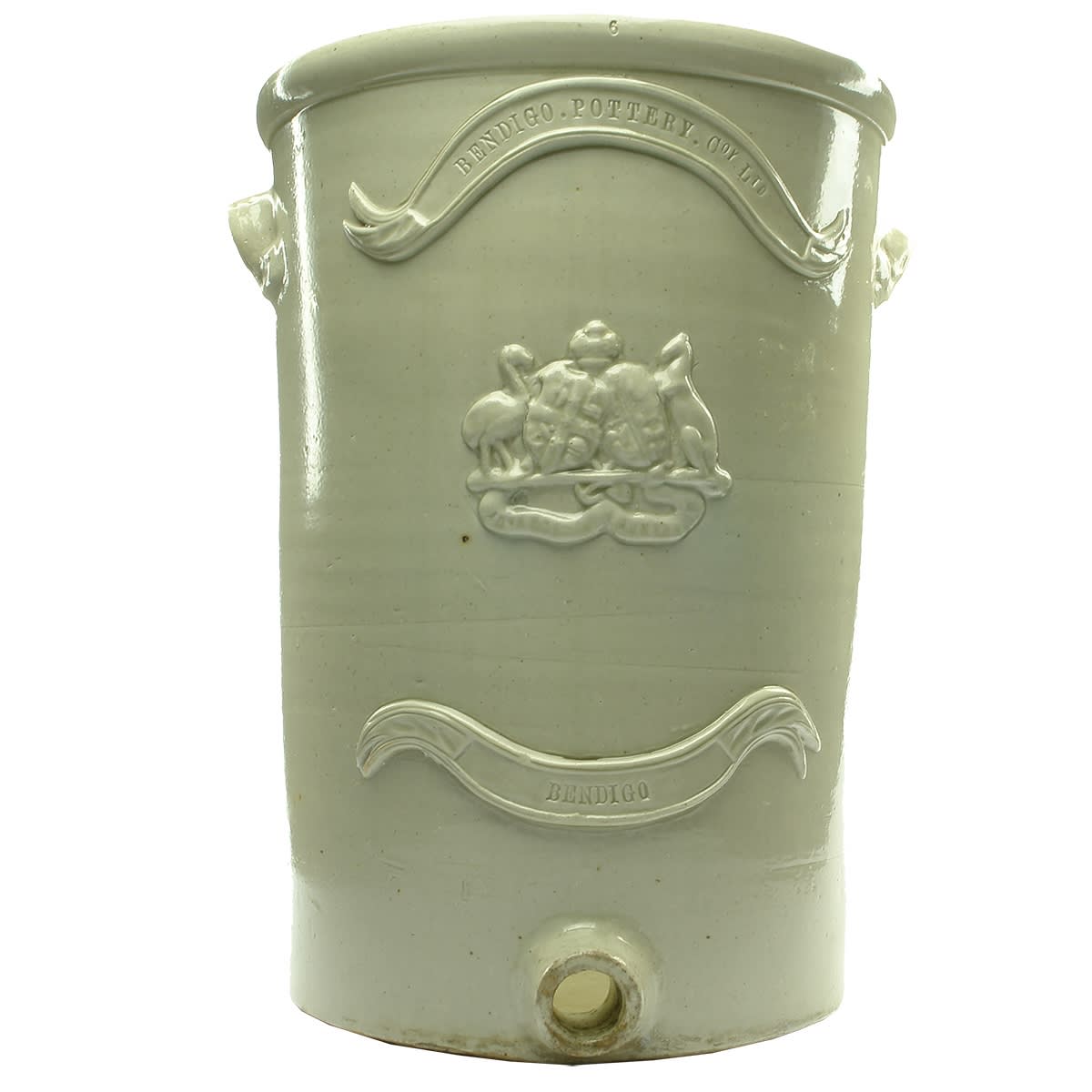 Water Filter. Bendigo Pottery Coy Ltd. All White. 6 Gallon. (Victoria) (Too big for post)