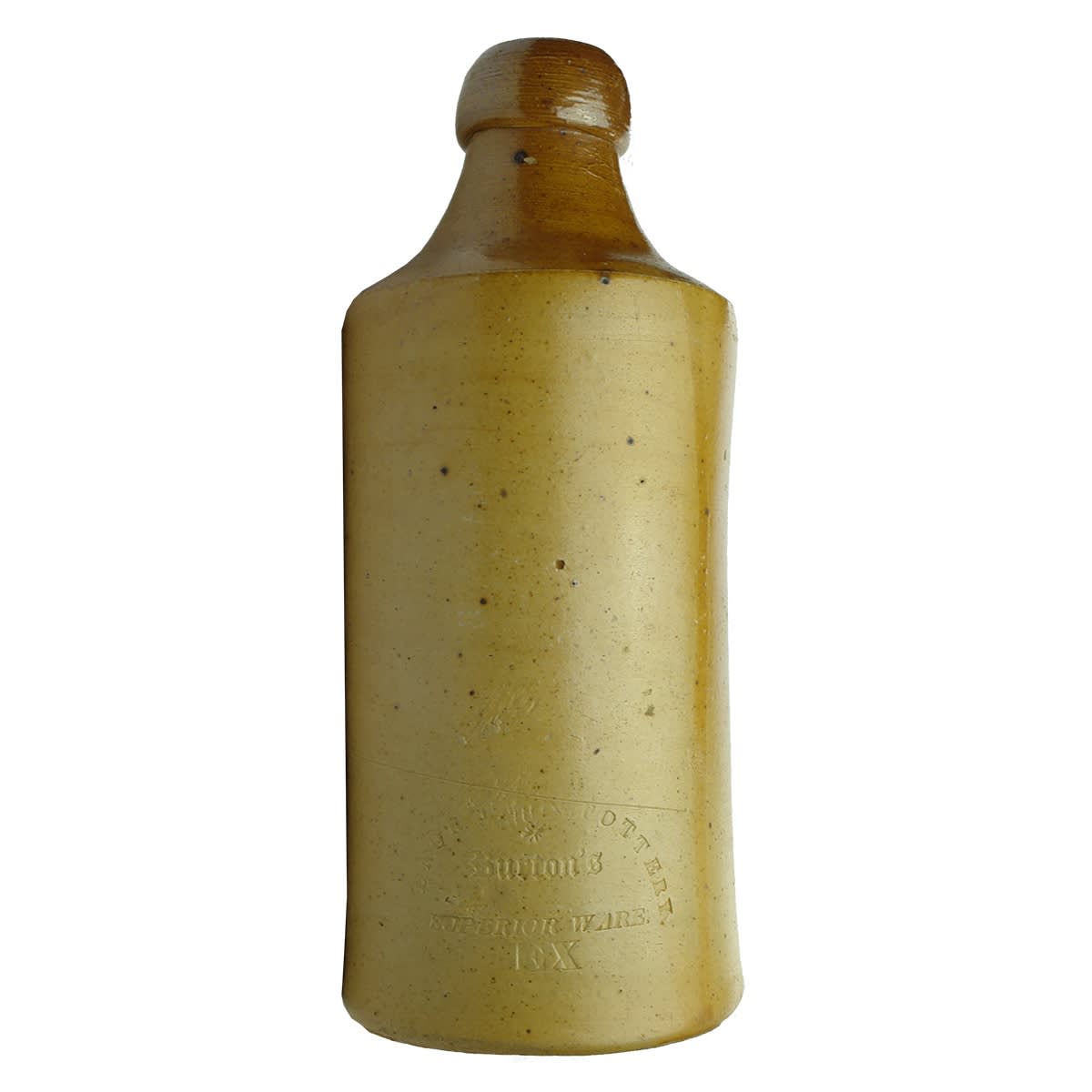 Ginger Beer. Codnor Park Pottery, Burton's Superior Ware. EX. 1830s.