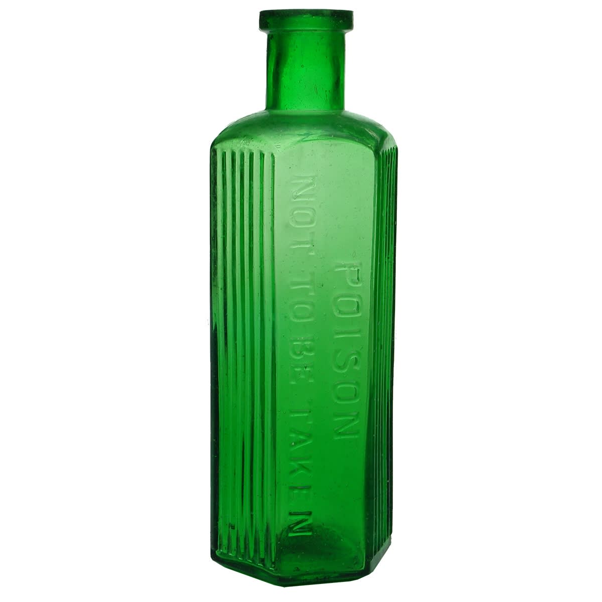 Poison. Poison, Not to be taken. Hexagonal. Bright Green. 10 oz. 176 mm.