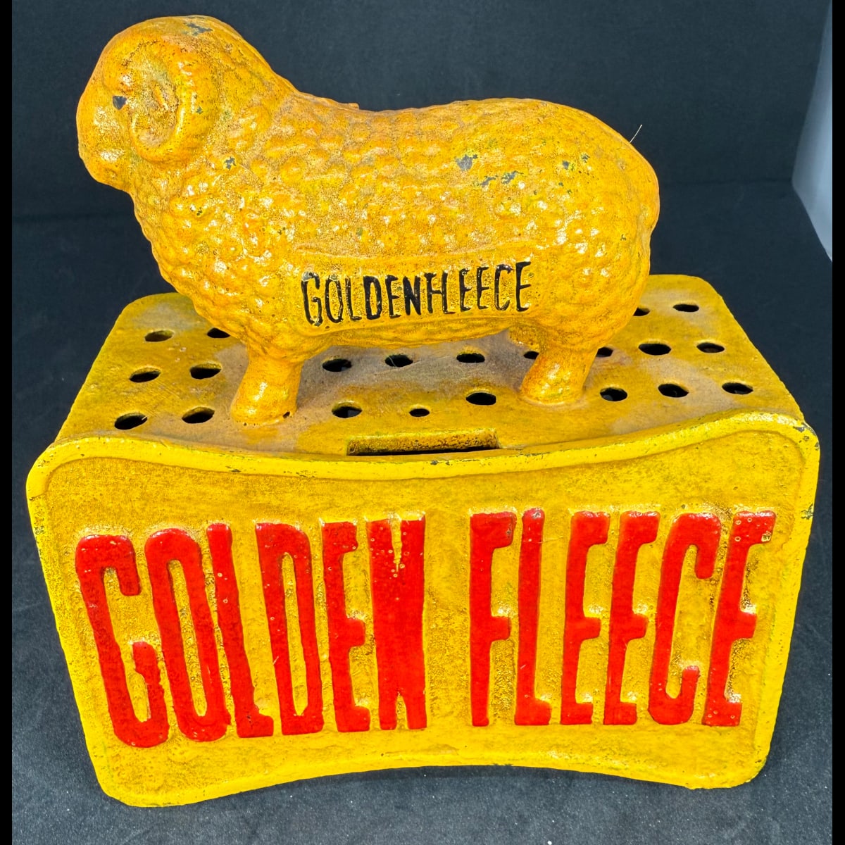 Cast Iron Money Box. Golden Fleece. Reproduction or Fantasy piece.