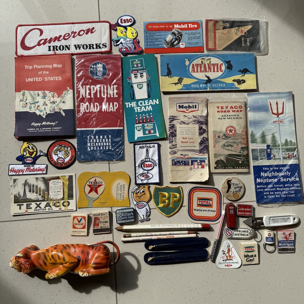 Big lot Ephemera, Pencils, Pens, Keyring, Maps, and more mostly Petrol related. Petrol & Oil Advertising.