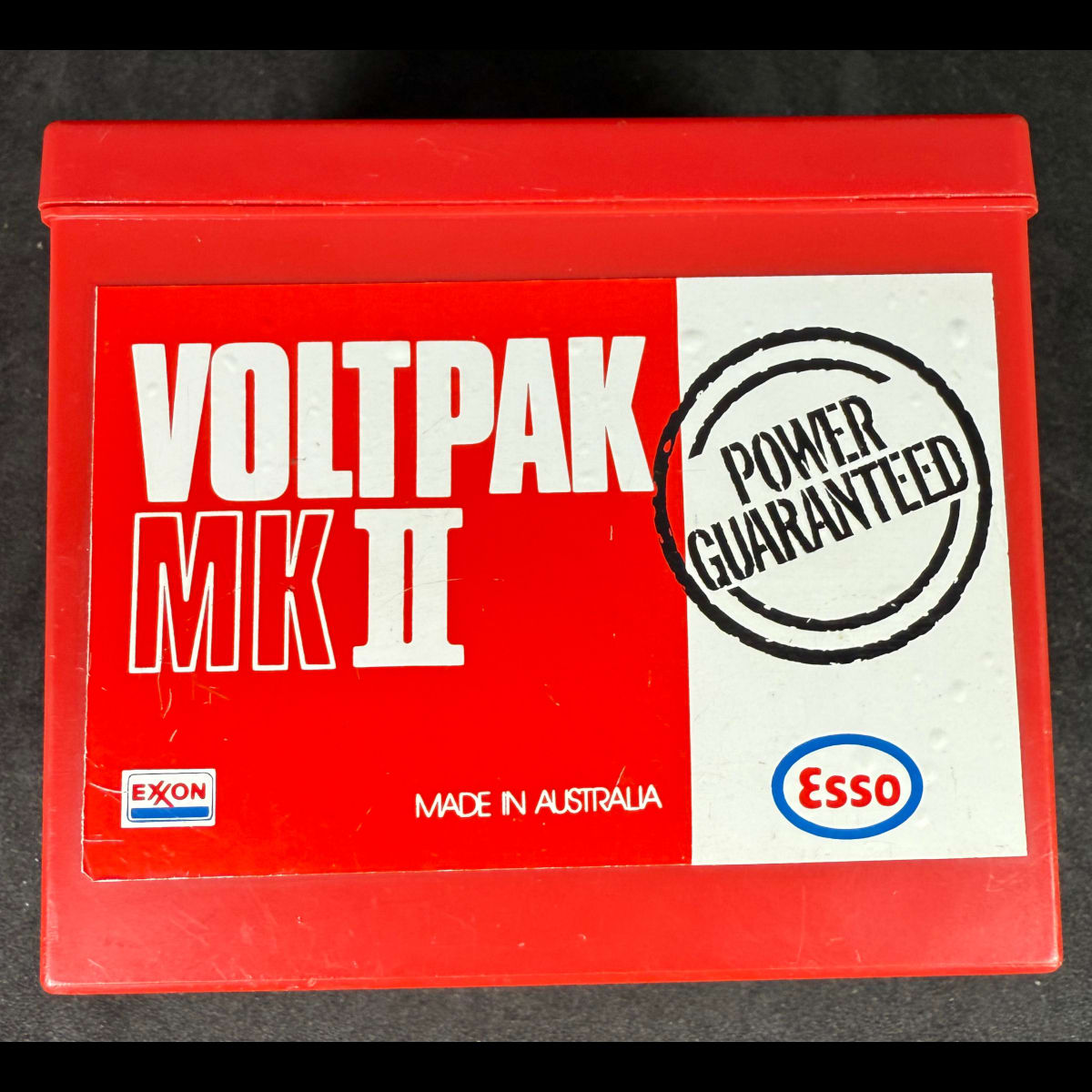 Advertising Promotional Radio. Shaped as an Esso Voltpak Mk II Made in Australia Battery.