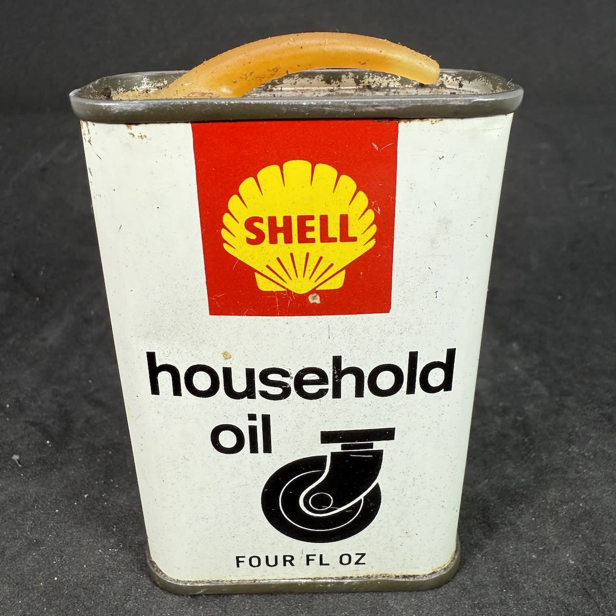 Household Oil Tin Oiler. Shell Household Oil. 4 oz. William Street, Melbourne.