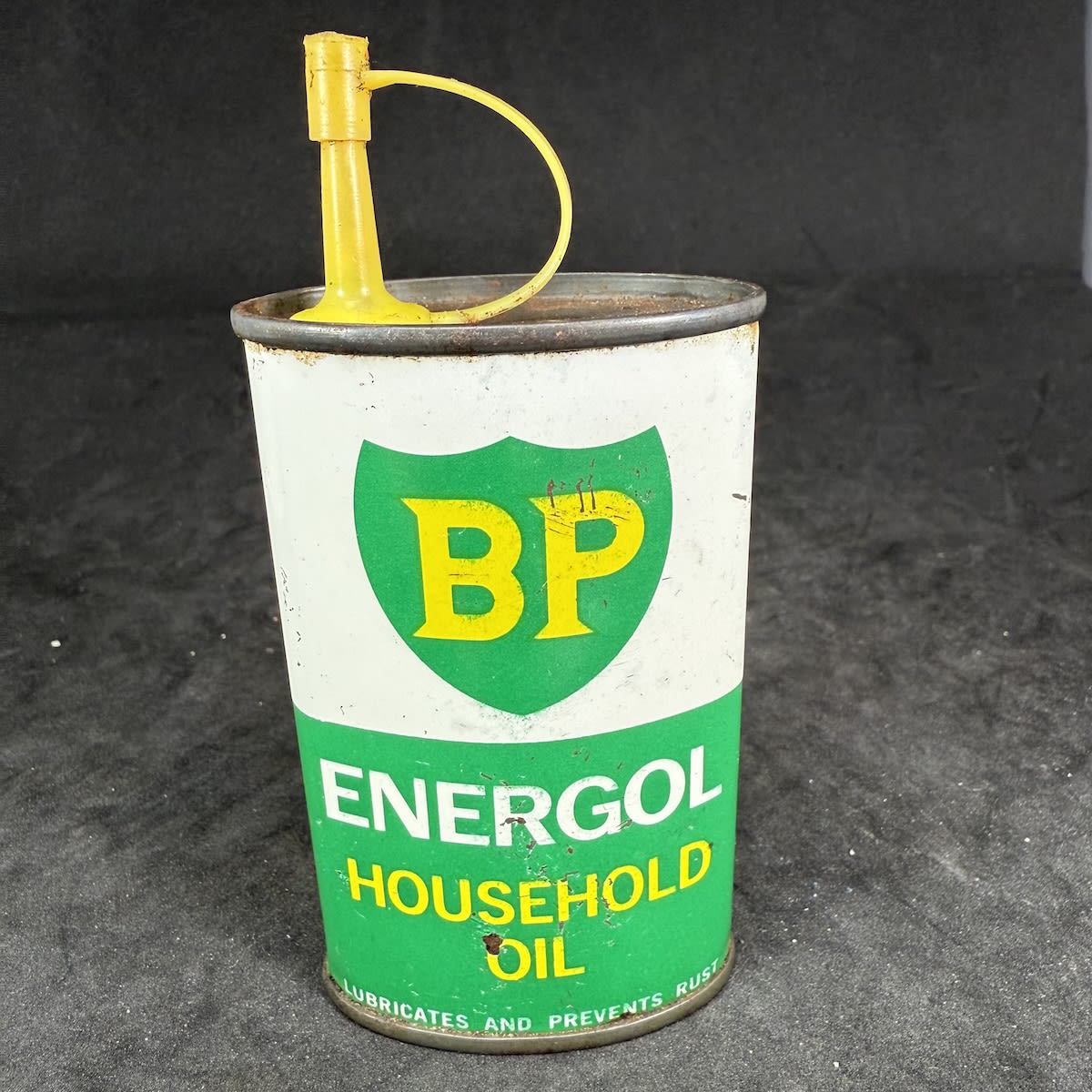 Household Oiler. Oil Tin. BP Energol Household Oil. BP Australia Limited. BP & COR Logos on back. 3 oz.