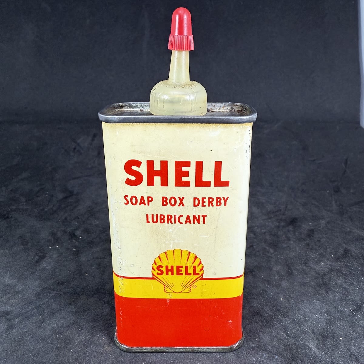 Household Oiler. Oil Tin. Shell Soap Box Derby Lubricant. Shell Oil Company. 4 oz.