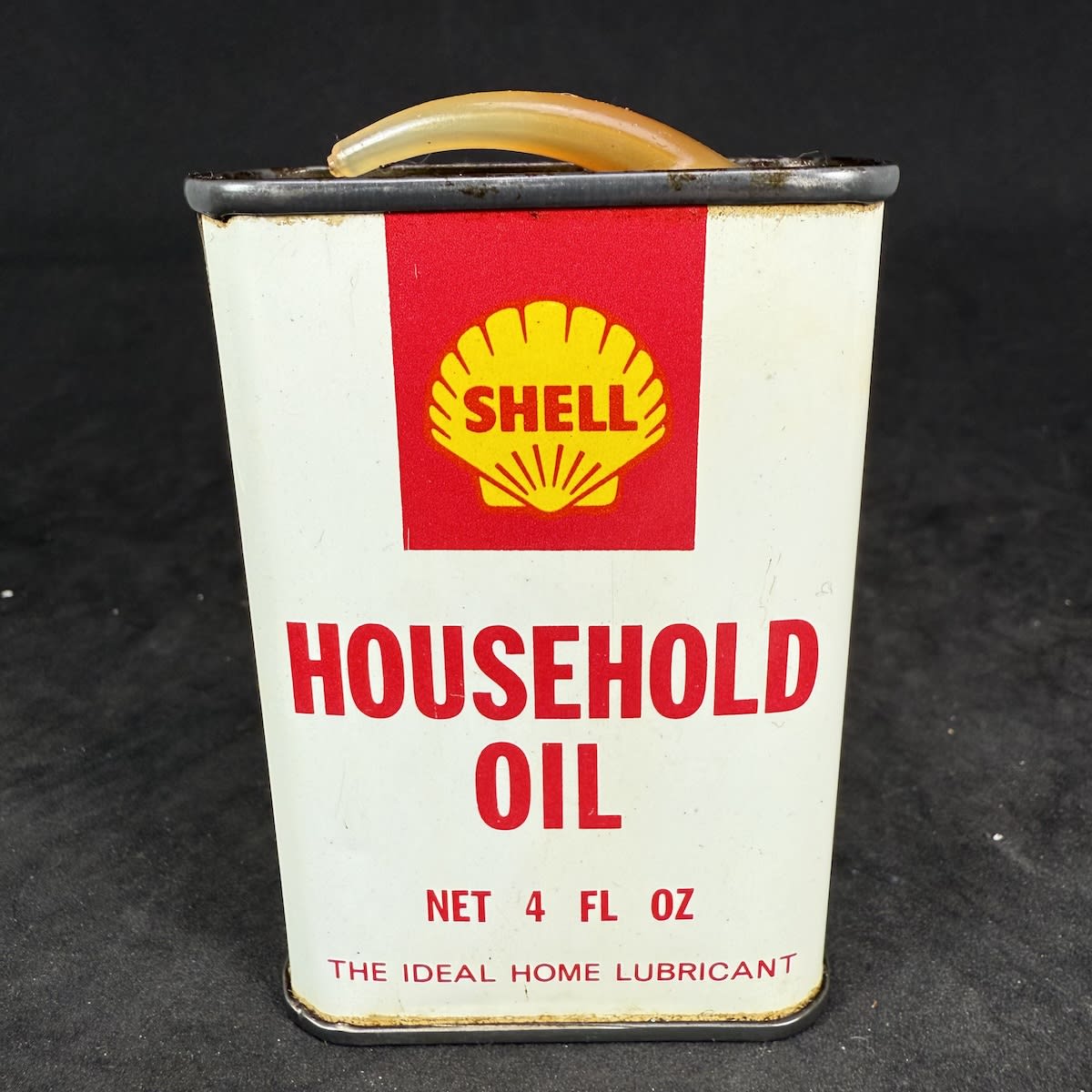 Household Oiler. Oil Tin. Shell Household Oil. The Ideal Home Lubricant. 4 oz. Shell Company of Australia Limited.