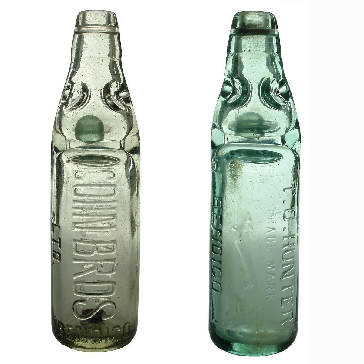 2 Codds: Cohn Bros Ltd, Lemonade. Bendigo; T. O. Hunter, Bendigo. 10 oz. (Victoria)