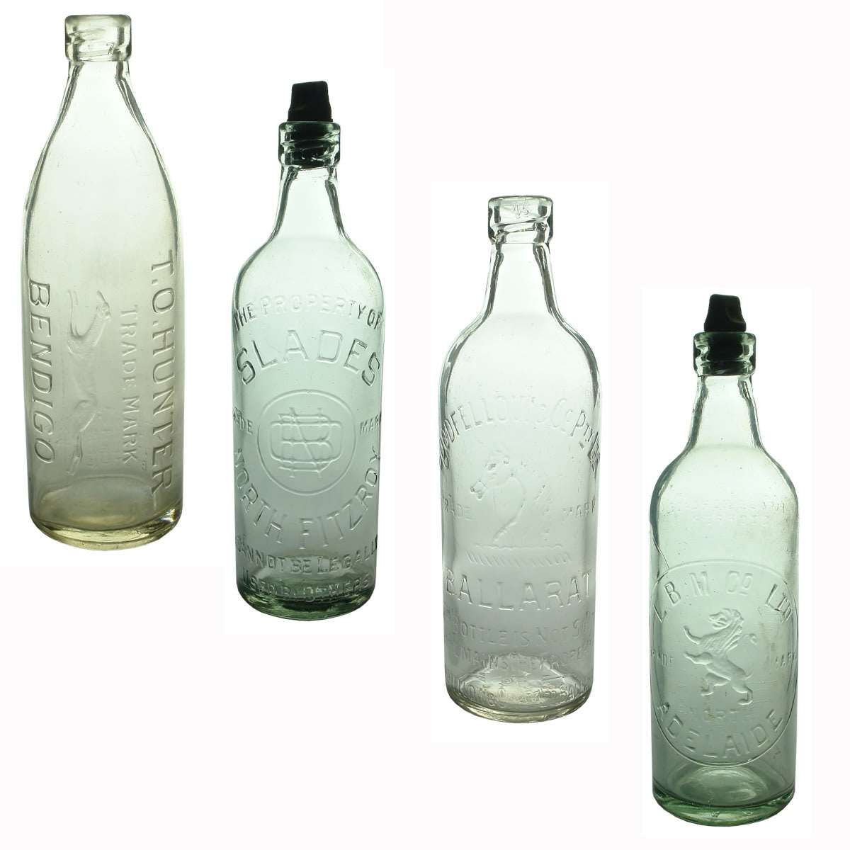 4 Machine Top Internal Threads: T. O. Hunter, Bendigo; Slades, North Fitzroy; Goodfellow & Co Pty Ltd, Ballarat; L. B. M. Co Ltd North Adelaide. (Victoria & South Australia)