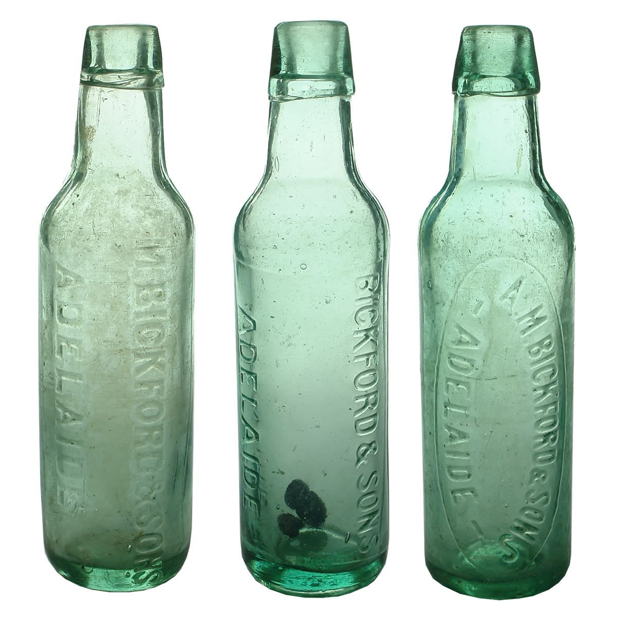 3 Lamonts: All different varieties of A. M. Bickford & Sons, Adelaide. Lumb & Co; FBH & H base marks. (South Australia)