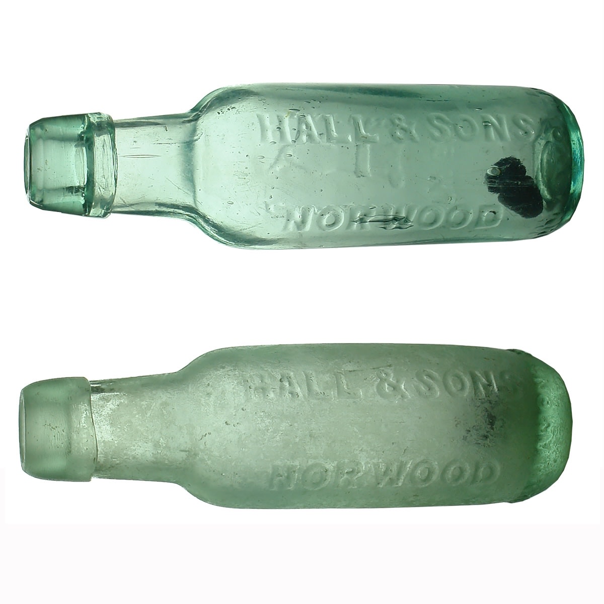 2 Lamonts: Variations of Hall & Sons, Norwood. One with Trade Mark below Lamonts Patent and one without. 6 oz. (South Australia)