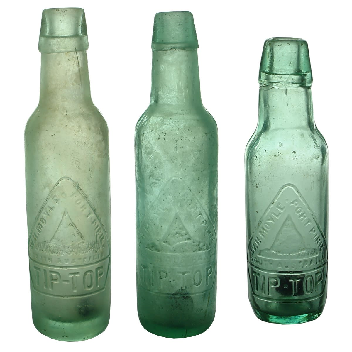 3 Lamonts: All different W. H. Moyle, Port Pirie. Tip Top. Mountain trade mark. Kilner Bros & FBH made types. (South Australia)