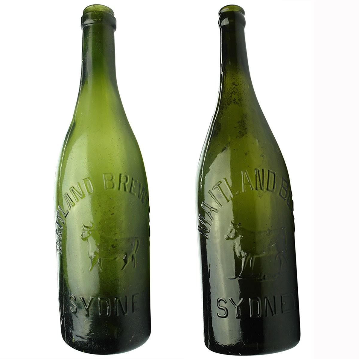 Beers: 1. Maitland Brewg Co Ltd, Sydney. Ring Seal. Green. 26 oz. 2. Maitland Beer, Sydney. Crown Seal. Green. 26 oz. (New South Wales)